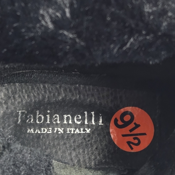 FABIANELLI Suede and Leather Black Ankle Booties Size 41 (9.5) Made in Italy - Picture 10 of 14